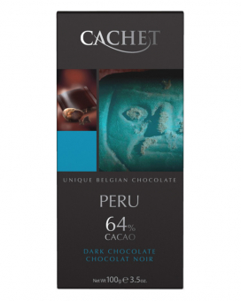Шоколад Cachet чорний Peru 64%, 100 г - фото