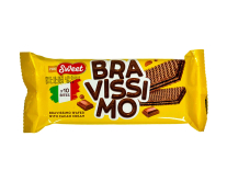 Вафлі з шоколадним прошарком PRO Sweet Bravissimo, 50 г (8683125787272) - фото