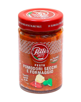 Соус песто з в'яленими помідорами та сиром Pesto POLLI Pomodori Secchi e Formaggio, 190 г (8001310810800) - фото