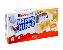 Печиво з молочною та горіховою начинкою Kinder Happy Hippo Haselnuss, 103,5 г (8000500311486) - фото