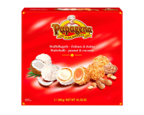 Цукерки вафельні кульки Papagena Waferballs Peanut & Coсonut кокосом та арахісом, 300 г (9002859052842) - фото