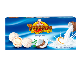 Цукерки вафельні кульки Papagena Waferballs Coсonut з кокосовою начинкою, 120 г (9002859034350) - фото