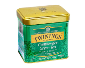 Чай зеленый Twinings Gunpowder Green, 100 г (ж/б) (07017702978) - фото