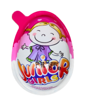 Шоколадне яйце з іграшкою для дівчаток Junior Girls Hazelnut & Peanut Cream, 15 г (8699462606176) - фото