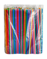 Трубочка Мохіто кольорова УТП, d3 мм, 21 см, 500 шт - фото