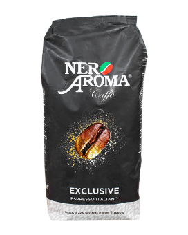 Кава в зернах Nero Aroma Exclusive, 1 кг (90/10) (8019650000829) - фото