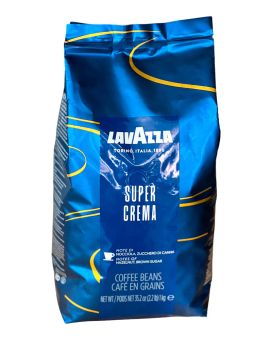 Кава в зернах Lavazza Super Crema, 1 кг (90/10) (8000070042025) - фото