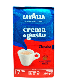 Кава мелена Lavazza Crema e Gusto Classico, 250 г (30/70) (8000070038769, 8000070038868) - фото