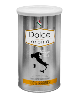 Кава мелена Dolce Aroma 100% Arabica, 250 г (ж/б) (8019650003554) - фото