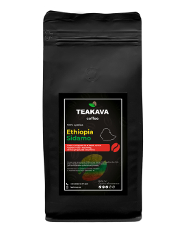 Кофе в зернах Teakava Ethiopia Sidamo, 1 кг (моносорт арабики) - фото