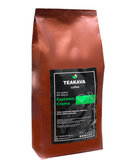 Кава в зернах Teakava Espresso Crema, 1 кг (20/80) - фото