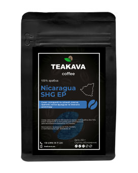 Кофе в зернах Teakava Nicaragua SHG EP, 250 г (моносорт арабики) - фото